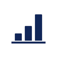 Blue Bar Chart Graph Illustration.