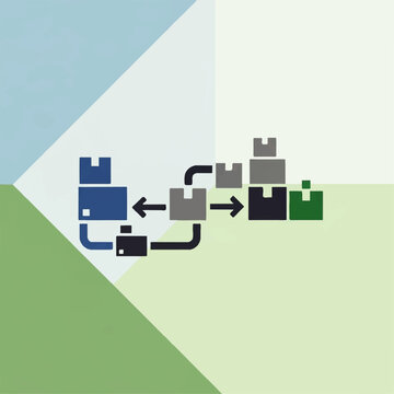 Data Processing Pipeline Infographic Elements.