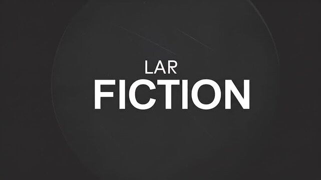 The words Lar Fiction in white text on a dark circular background.