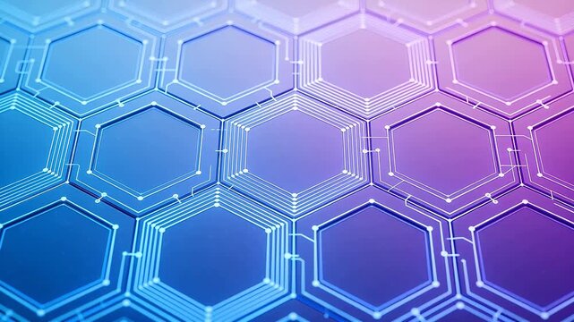 Hexagonal circuit pattern with gradient background
