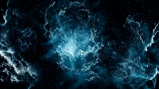 Dark Ocean Waves with White Foam Crashing.