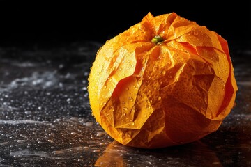 Paper Orange Sculpture