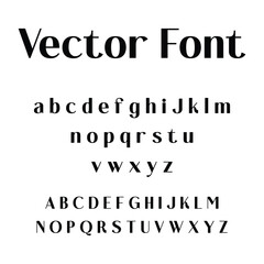 Elegant Serif Vector Font with Stencil Style Typography