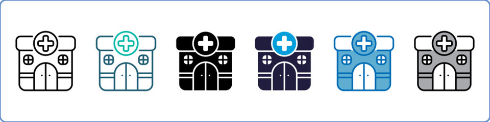 Pharmacy Single Icon Set Multistyle