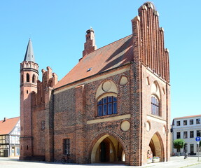 Historical City Hall in the Old Town of Tangerm&uuml;nde, Saxony - Anhalt