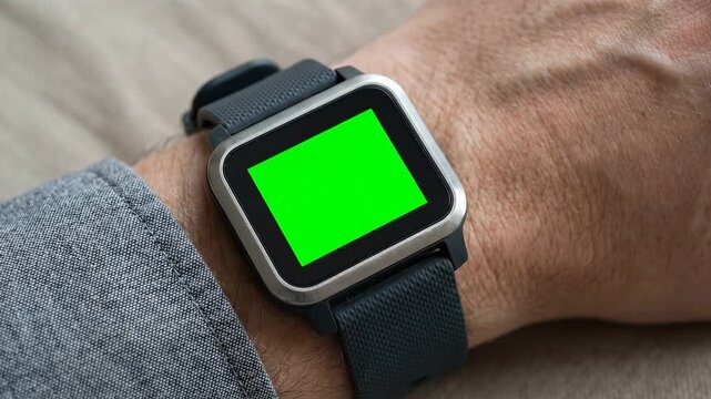 Macro Smartwatch Green Screen Display Wrist Wearable