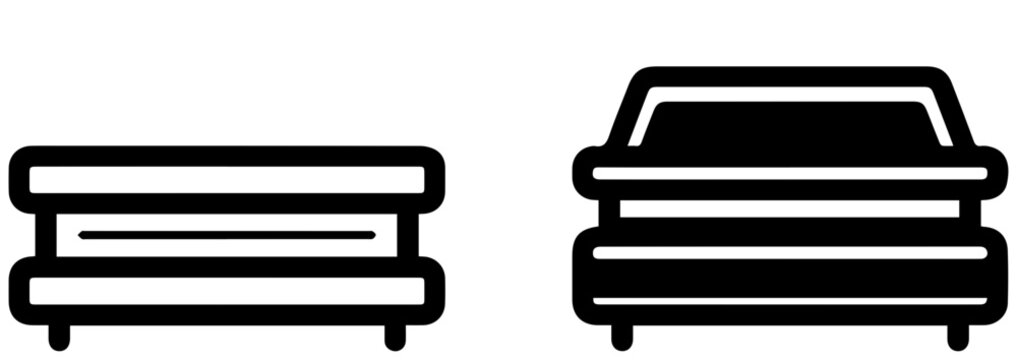 Heated print bed icons for 3d printing technology industrial graphic design elements