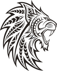 Obraz premium lion head tattoo