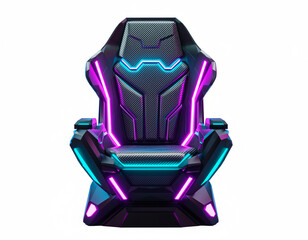 Futuristic Cyberpunk Neon Gaming Throne Chair