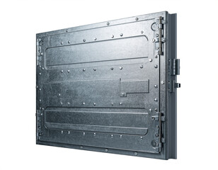 Heavy Industrial Steel Security Door Isolated Object