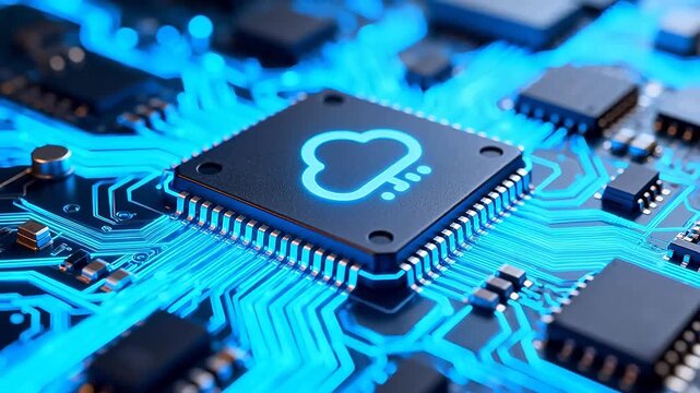 Cloud computing chip on circuit board