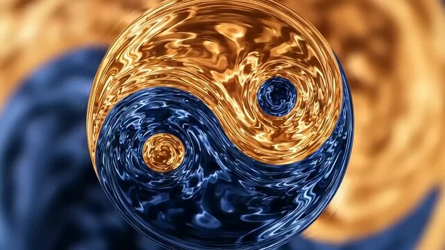 Yin Yang Symbol Rotating Motion Graphics.