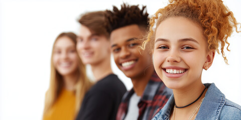 Fototapeta premium teenagers happy, teenagers group