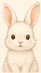 Obraz premium Adorable fluffy bunny portrait