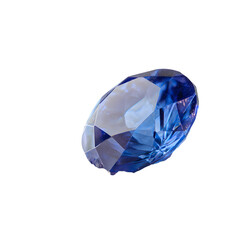 Elegant Blue Gemstone on Small Bed | High-Quality Jewelry Photo