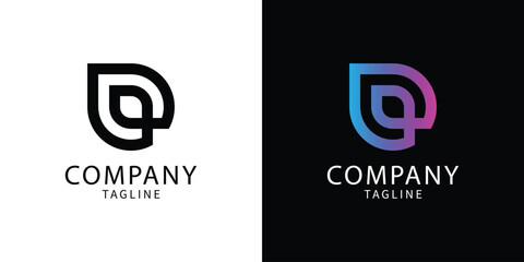 Modern corporate logotype design concept showing an abstract symbol with stylized leaf forms and accompanying text in a contemporary style
