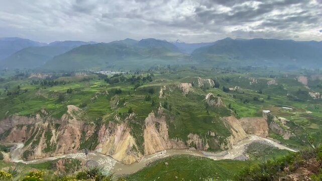 Colca Canyon, a river canyon one of the world's deepest