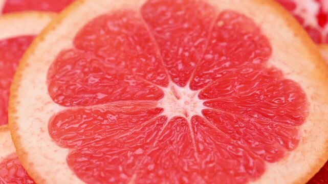 close-up grapefruit slices