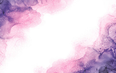 Abstract art pink purple blue pastel gradient paint background with liquid fluid grunge texture.