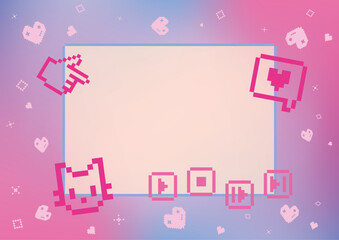 도트 배경일러스트