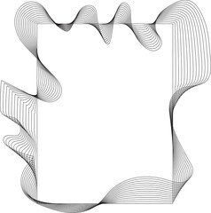 Rectangle liquid line frame blend effect. Technology element