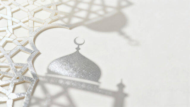Elegant Islamic Geometric Shadow Background for Ramadan and Eid