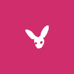 Fototapeta premium playboy bunny logo on pink