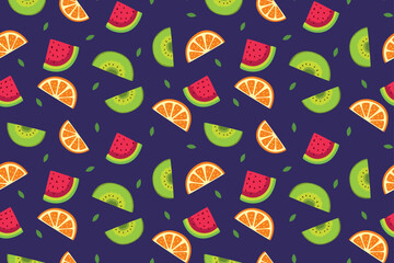 Fruit Pieces Seamless Pattern