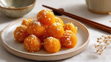 Pumpkin Sticky Rice Balls (南瓜糯米团), traditional Chinese glutinous rice balls made with pumpkin, Chinese Cuisine, Chinese Dessert