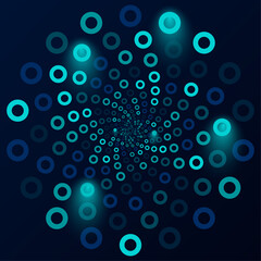 abstract blue background design with circles
