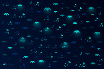 abstract background with love wings