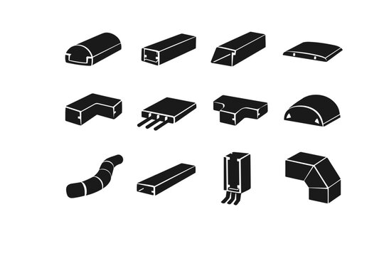 Image silhouette cable home generation vector form interior simple wall concealment icon