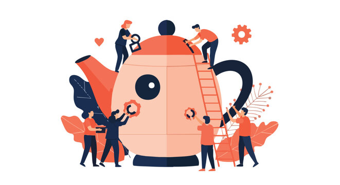 Focused Engineering Team Collaborating on System Integration and High-Level Process Optimization