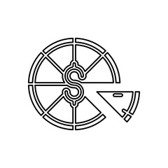 Dollar pie chart icon