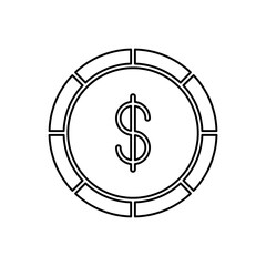 Dollar coin icon