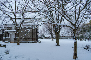 古民家の冬景色