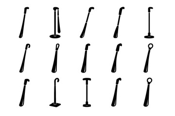 Solid icon accessory extended clean horn form vector simple image shoe generation