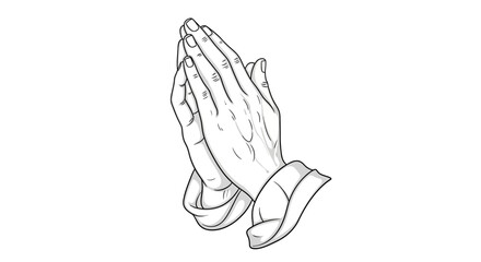 Praying Hands Illustration: Faith, Hope, and Spirituality