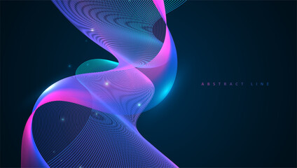 Abstract colored dynamic waves. Modern abstract cover. Colorful curve lines. Graphic concept for your design