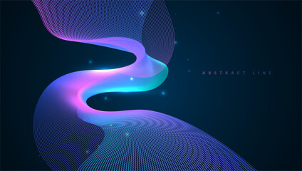 Abstract colored dynamic waves. Modern abstract cover. Colorful curve lines. Graphic concept for your design
