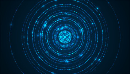 Particles liquid dynamic flow. Glittering dust of lights. Graphic concept for your design.