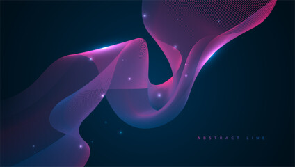 Abstract colored dynamic waves. Modern abstract cover. Colorful curve lines. Graphic concept for your design