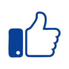Fototapeta premium Blue Thumbs Up Like Icon Vector