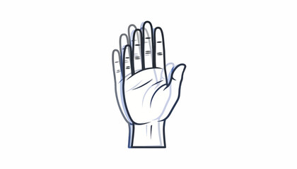 Obraz premium Hand waving hello or goodbye, motion blur effect, isolated on white background