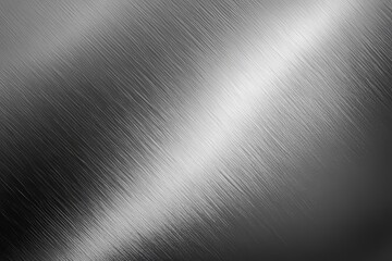 Brushed metal background texture with fine lines and reflective surface appearing smooth in a simple setting