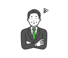Obraz premium 悩む,社長