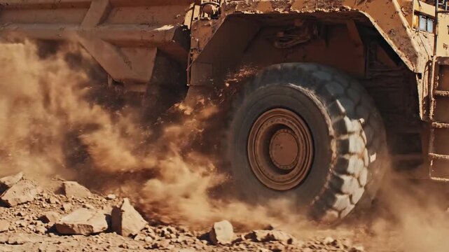 Heavy Duty Construction Hauler Truck Scales Steep Dirt Incline