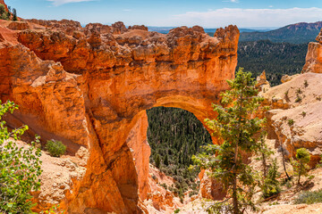 Natural Bridge Rock Arch in Bryce Canyon, Utah, USA