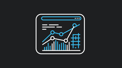 Obraz premium Financial Growth Chart Showing Upward Trend on Digital Screen.