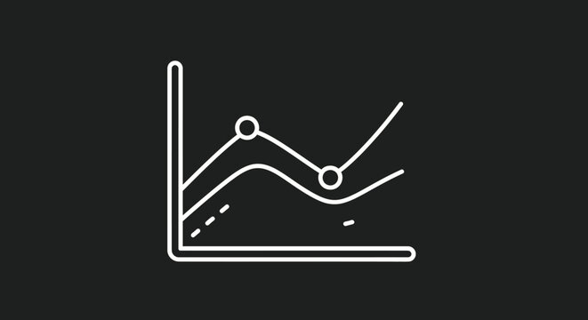 Line Graph Showing Data Trends Over Time.